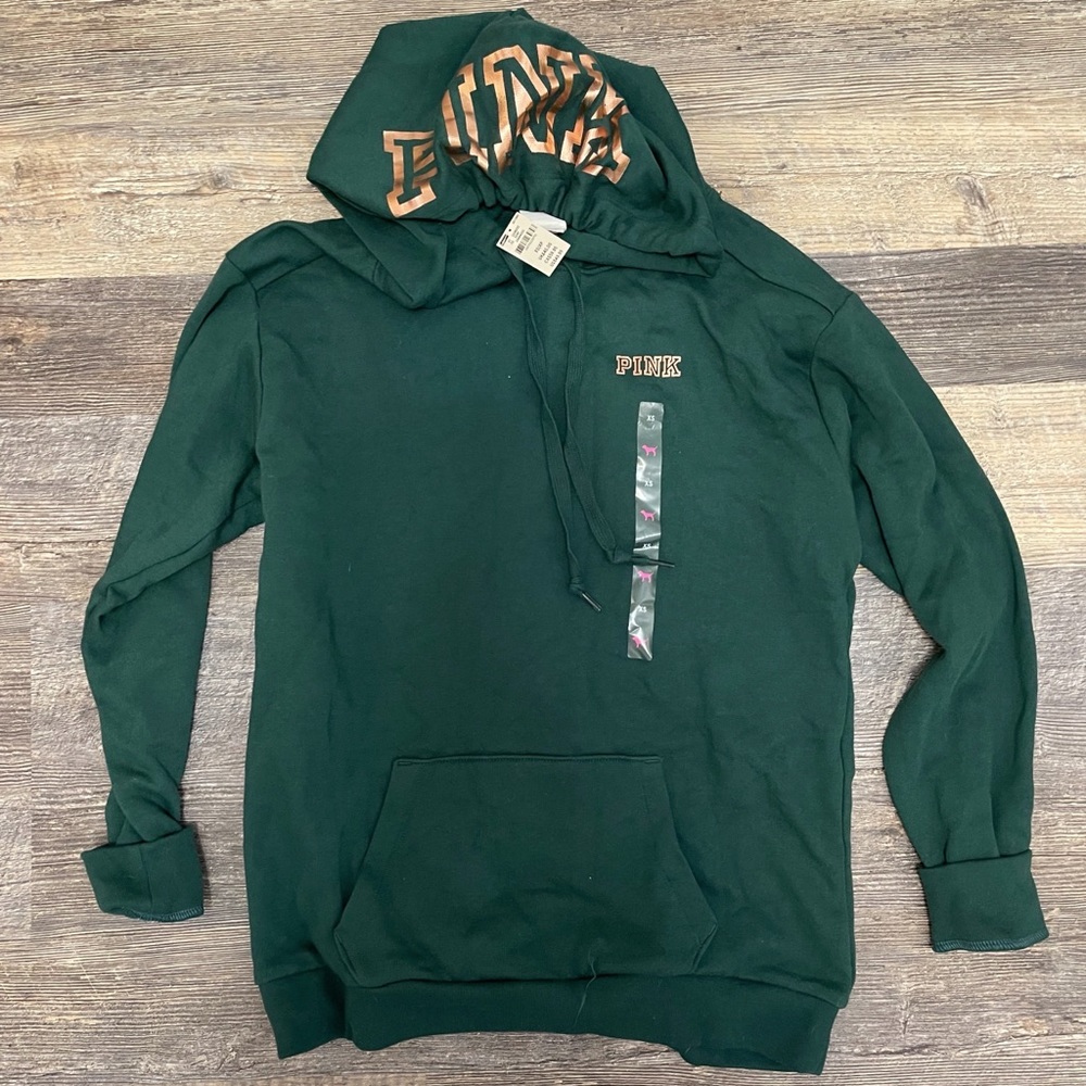 NWT Emerald Green Oversized Campus Pullover Hoodie from VS PINK